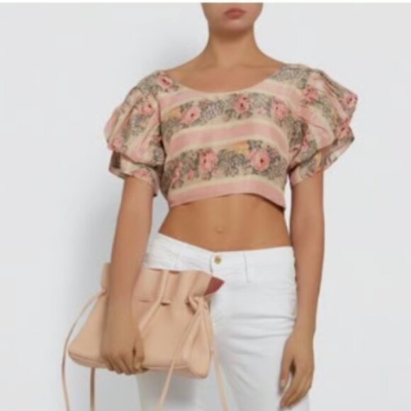 LoveShackFancy Christine 300 Silk Top - Picture 1 of 5